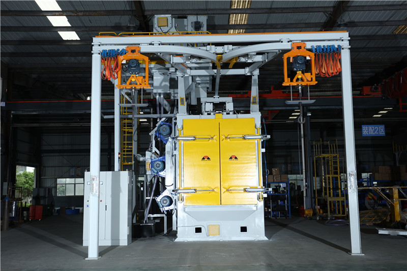 Spinner Hanger Hook Type Shot Blasting Machine for Steel Frame( with magnetic sorting system)