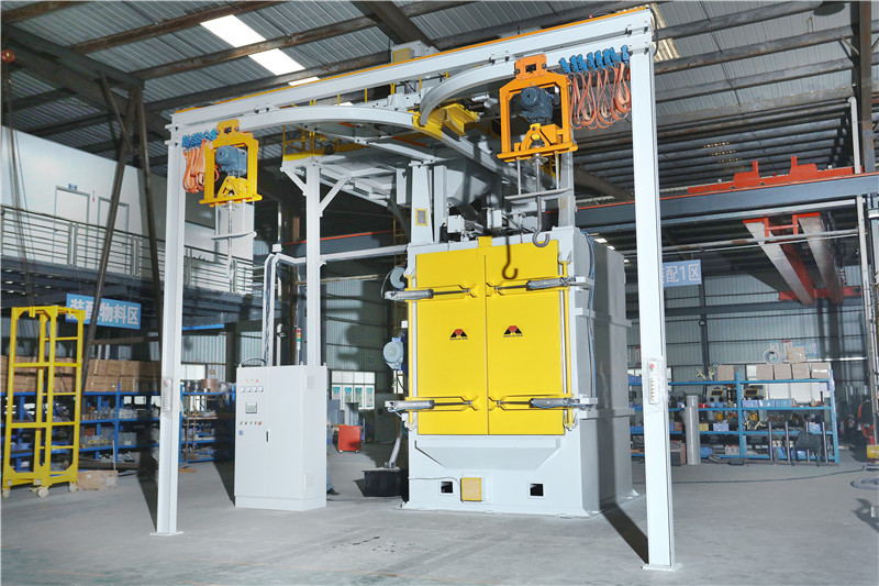 Overhead Rail Spinner Hanger Hook Type Shot Blasting Machine