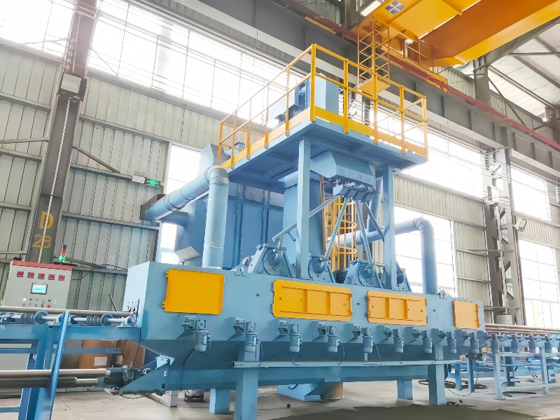 Steel Pipe Outer Wall Shot Blasting Machine with Roller Conveyor
