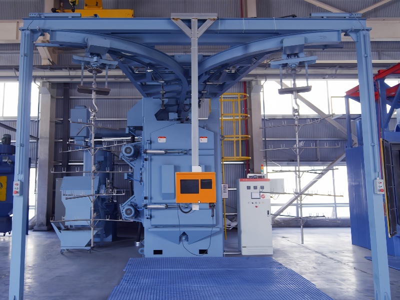 Hook Type Automatic Shot Blasting Machine For Oil Tank Propane Tank