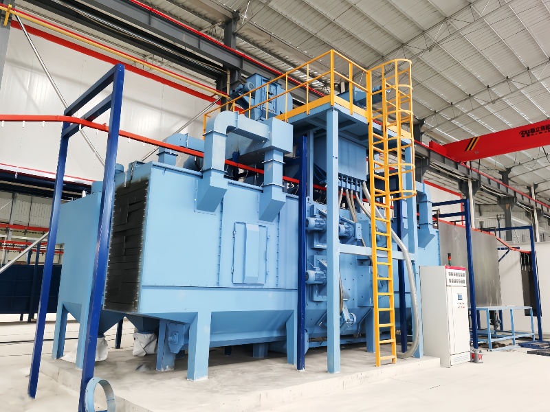 Automatic Shot Blasting Machine with Hoist for Hot Rolled Bars Sa 2.5